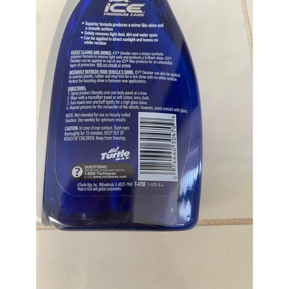 Turtle Wax Ice Premium Car Care Spray Detailer Smart Shield Original 20oz Bottle - Picture 7 of 8
